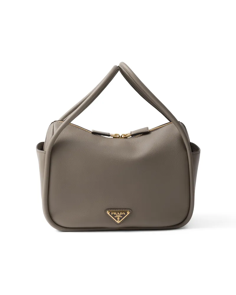 Prada Darling Handtasche Aus Leder, Damen, Lehm Lehm