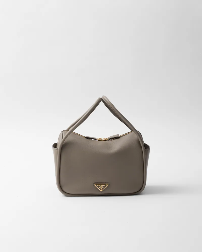 Prada Darling Handtasche Aus Leder, Damen, Lehm Lehm