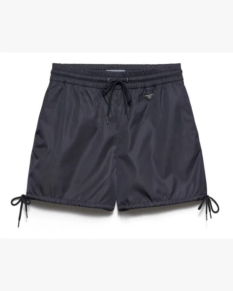 Prada Shorts Aus Re-nylon, Damen, Blau, Größe Blau