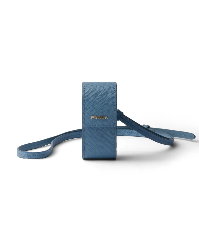 Prada Saffiano Lipstick Holder, Damen, Astralblau Astralblau
