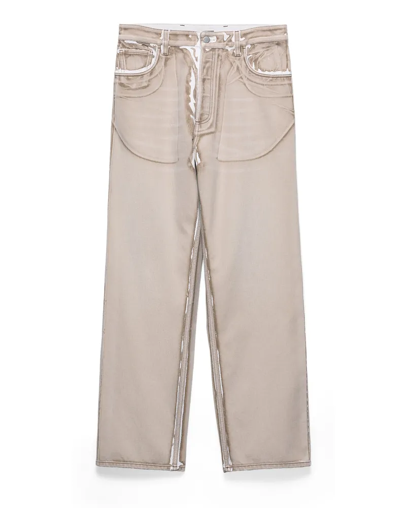 Prada Five-pocket-jeans Aus Bull Denim, Herren, Karamell, Größe Karamell