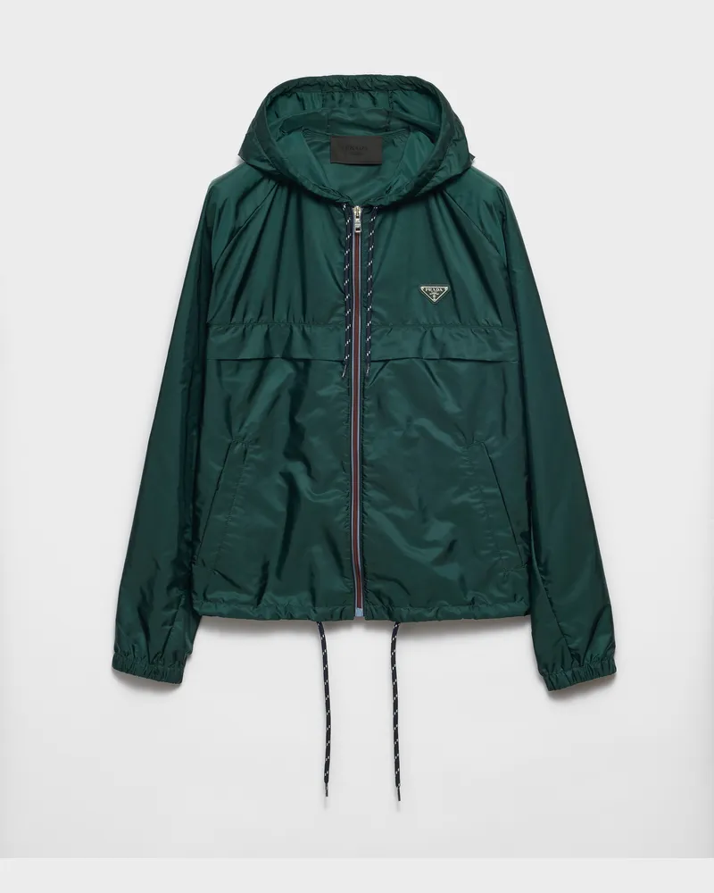 Prada Blousonjacke aus Re-Nylon Flaschengrün
