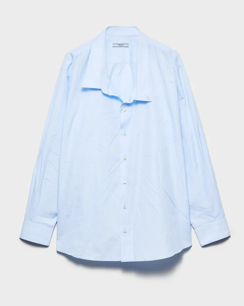 Prada Hemd aus Popeline Himmelblau