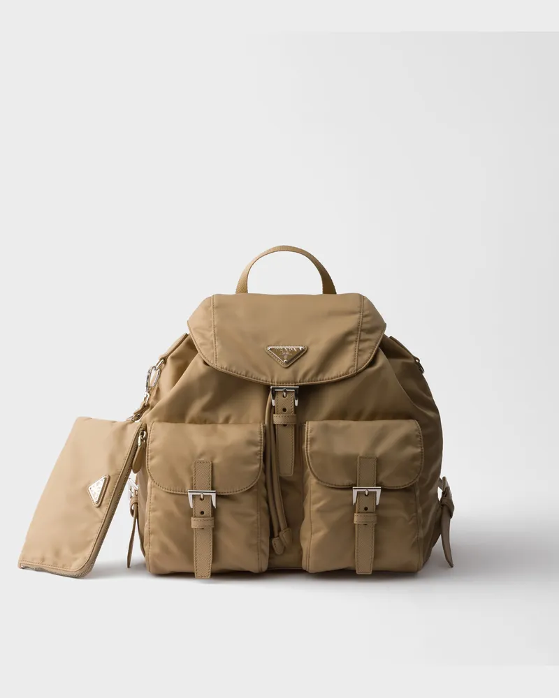 Prada Rucksack aus Re-Nylon Kamelbraun