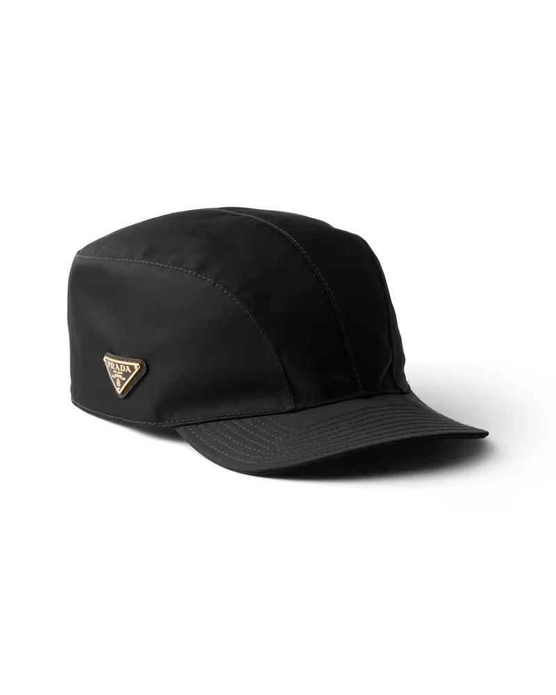 Prada Baseballkappe Aus Re-nylon, Damen, Schwarz, Größe Schwarz
