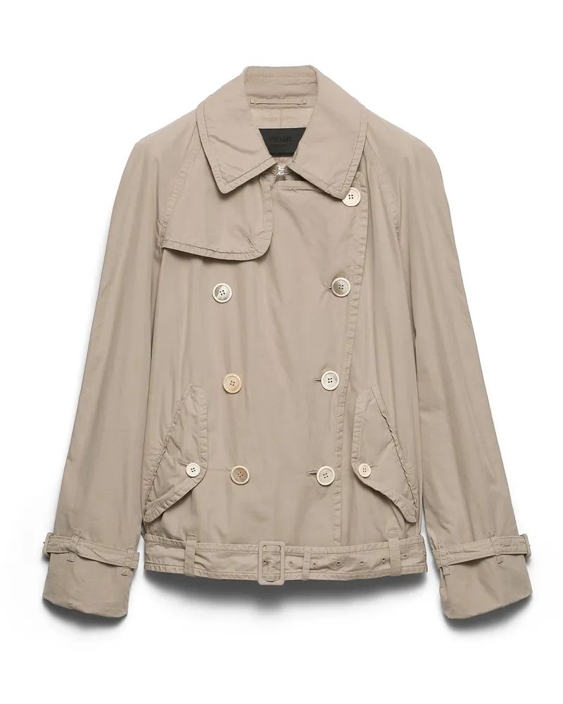 Prada Jacke Aus Technischer Baumwolle, Herren, Lehmgrau, Größe Lehmgrau