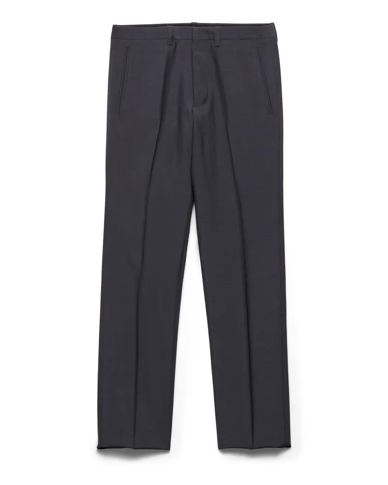 Prada Hose Aus Wolle Und Mohair, Herren, Eisengrau, Größe Eisengrau