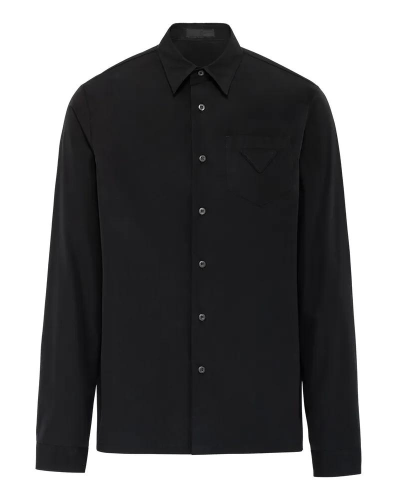 Prada Hemd Aus Baumwolle, Herren, Schwarz, Größe Schwarz