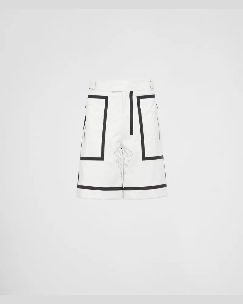 Prada Bermudas aus Extreme-Tex Light Kalkweiss