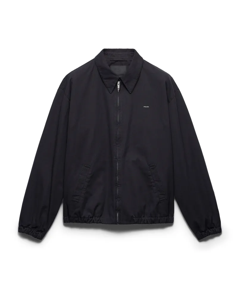 Prada Jacke Aus Baumwolle, Herren, Schwarz, Größe Schwarz