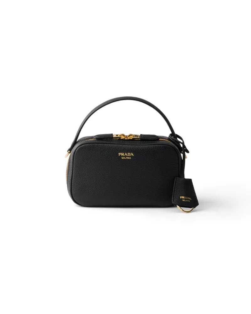 Prada Odette Mini Bag Aus Leder, Damen, Schwarz Schwarz