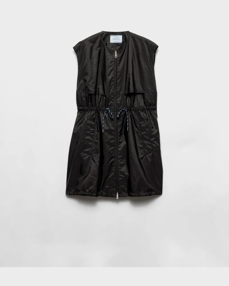 Prada Minikleid aus Re-Nylon Schwarz