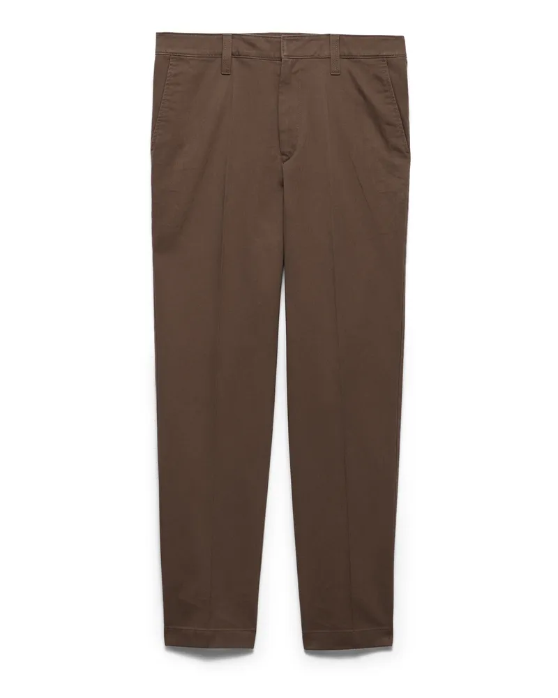 Prada Gewaschene Hose Aus Baumwolle, Herren, Bambusgrau, Größe Bambusgrau
