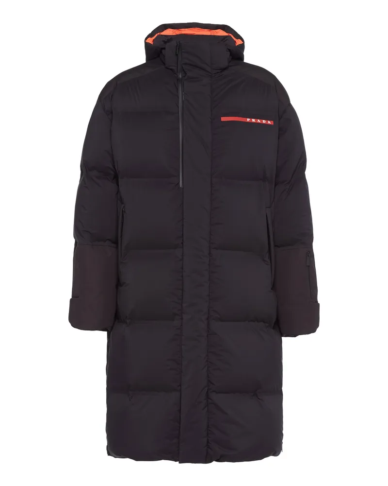 Prada Daunenmantel Aus Light Re-nylon, Herren, Schwarz, Größe Schwarz