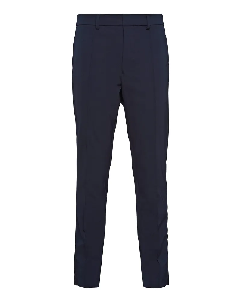 Prada Hose Aus Stretch-funktionsgewebe, Herren, Blau, Größe Blau
