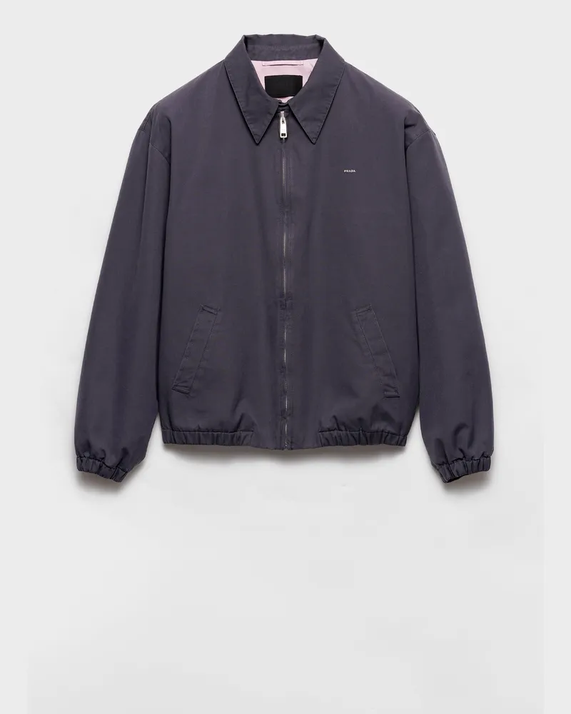 Prada Jacke aus Baumwolle Rauchgrau