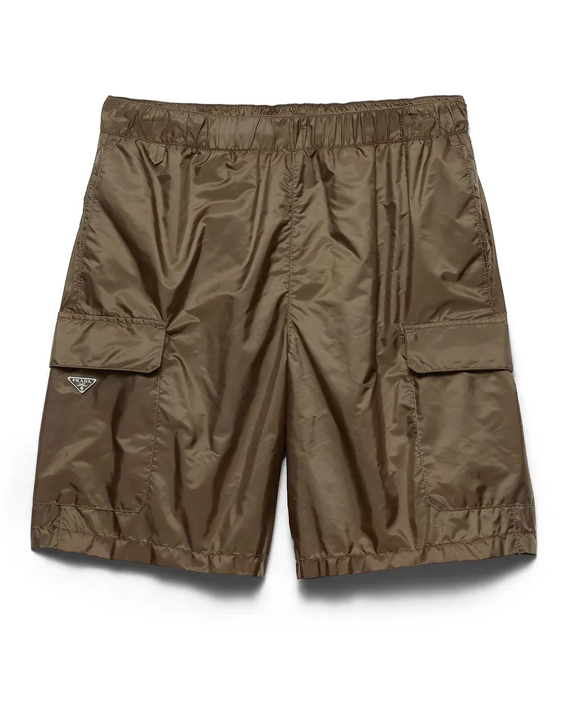 Prada Badehose Aus Re-nylon, Herren, Waldgrün, Größe Waldgrün