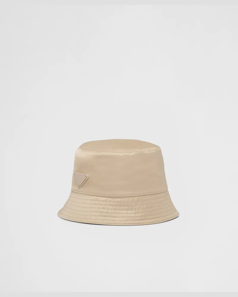 Prada Fischerhut aus Re-Nylon Wüstenbeige