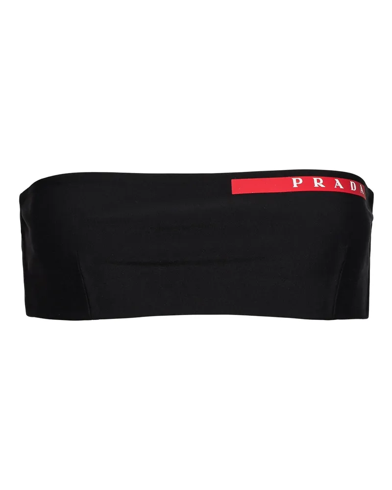 Prada Badeanzug-oberteil Aus Stretch-jersey, Damen, Schwarz, Größe Schwarz