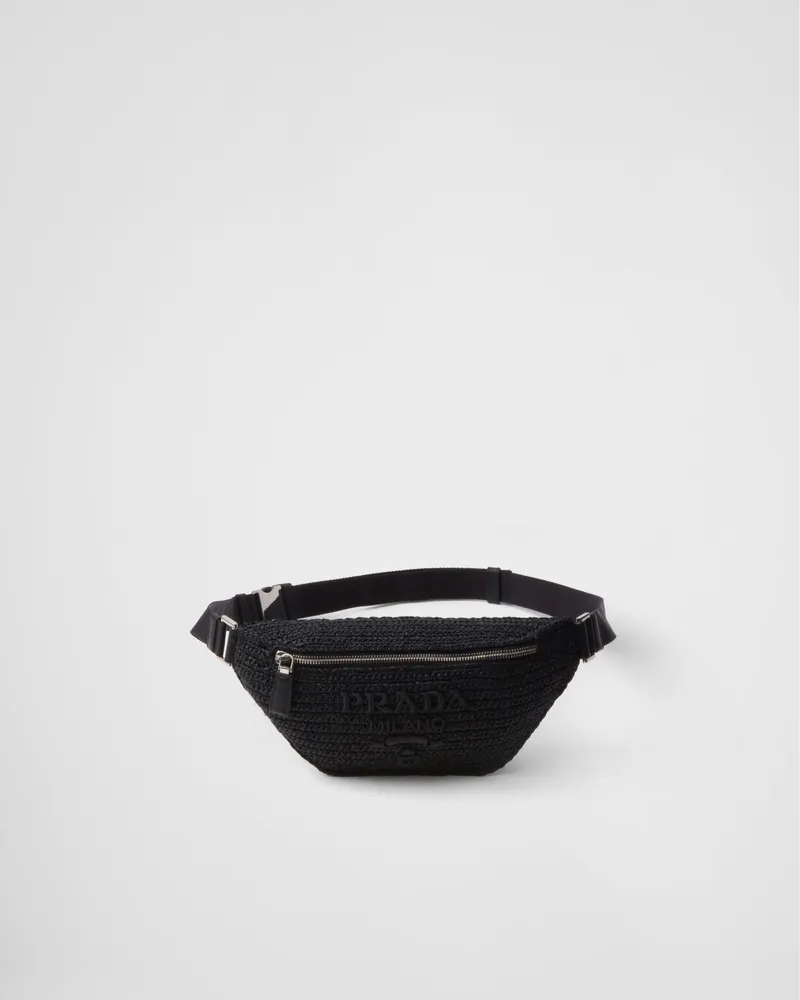 Prada Gehäkelte Gürteltasche Schwarz