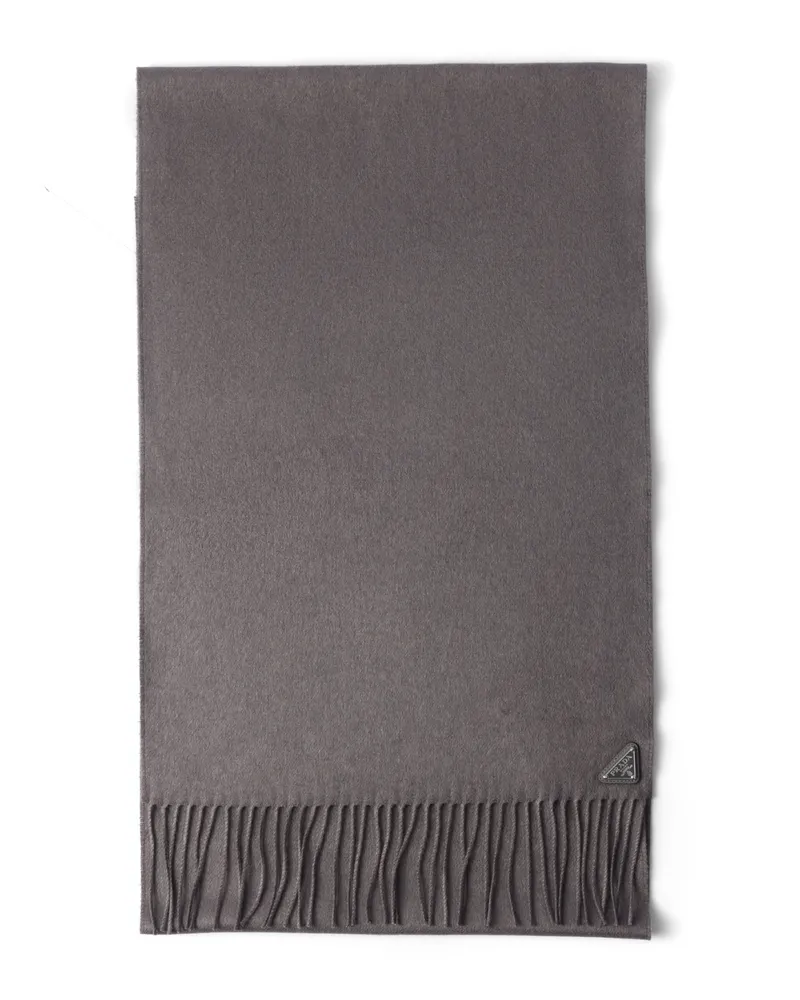 Prada Schal Aus Seide Und Kaschmir, Herren, Marmorgrau Marmorgrau