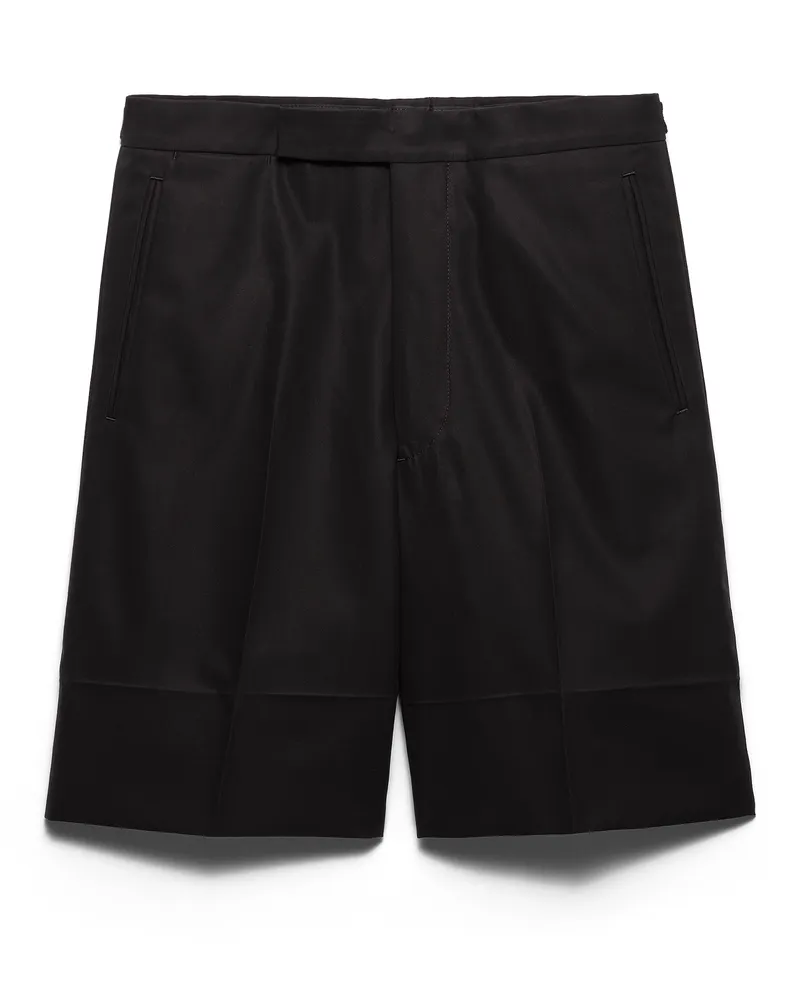 Prada Bermudas Aus Baumwolle, Herren, Schwarz, Größe Schwarz