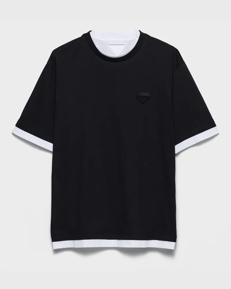 Prada T-Shirt aus Baumwolle Schwarz