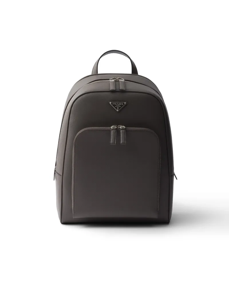 Prada Rucksack Aus Saffiano, Herren, Bambus/korkbeige Bambus