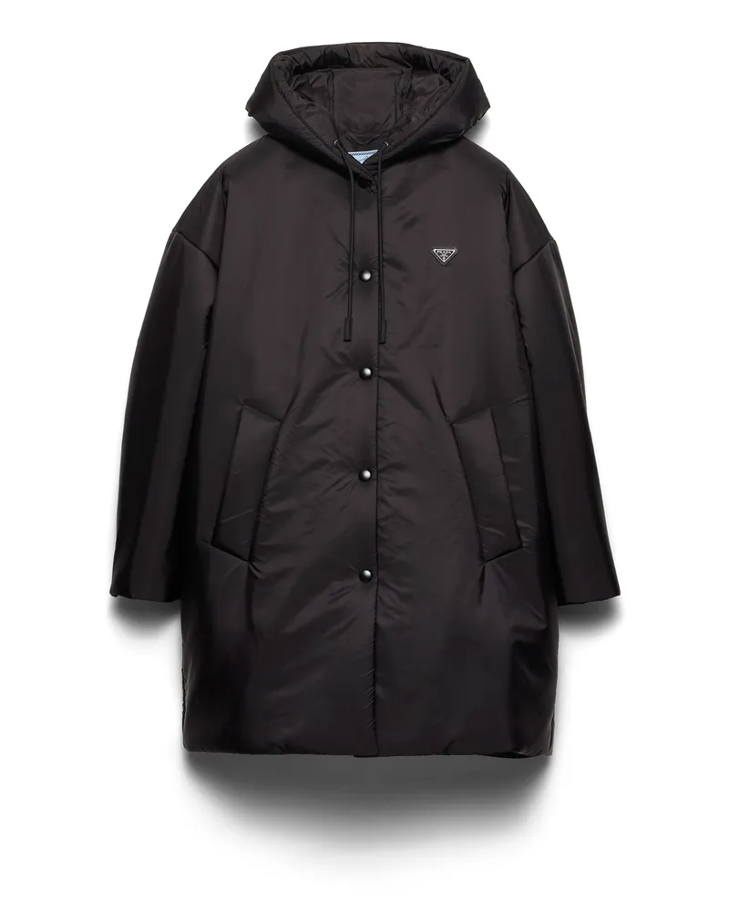 Prada Leichter Regenmantel Aus Re-nylon, Damen, Schwarz, Größe Schwarz