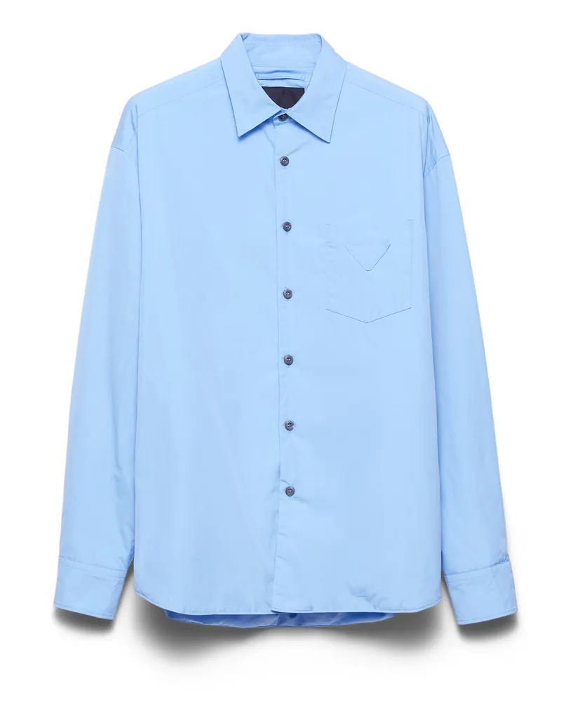 Prada Hemd Aus Baumwolle, Herren, Himmelblau, Größe Himmelblau