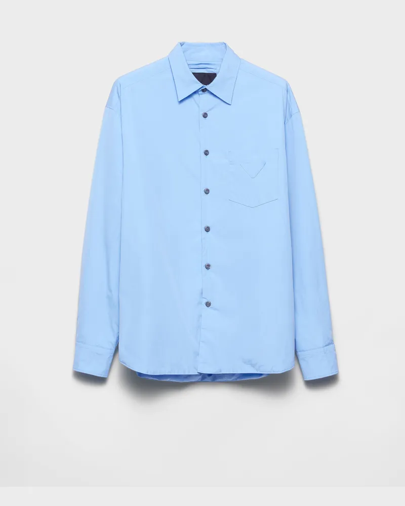 Prada Hemd aus Baumwolle Himmelblau