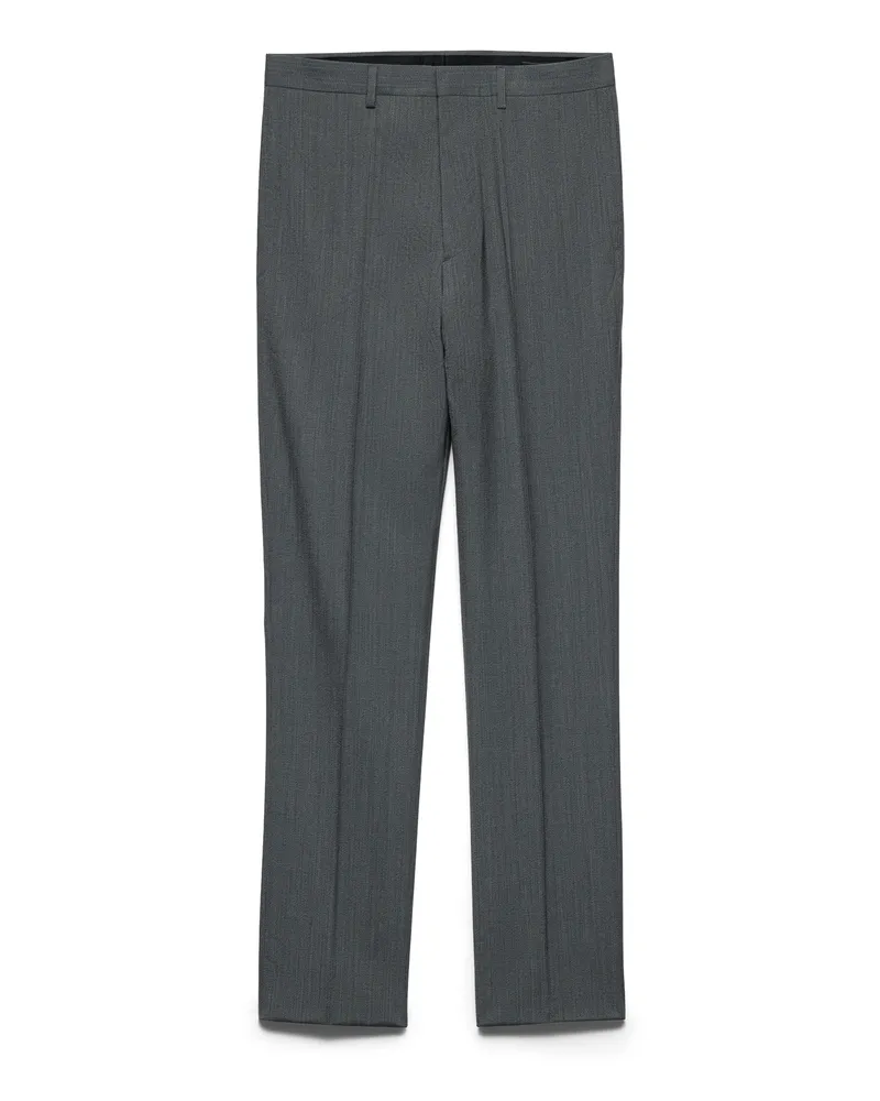 Prada Hose Aus Wolle, Herren, Uniformgrau, Größe Uniformgrau