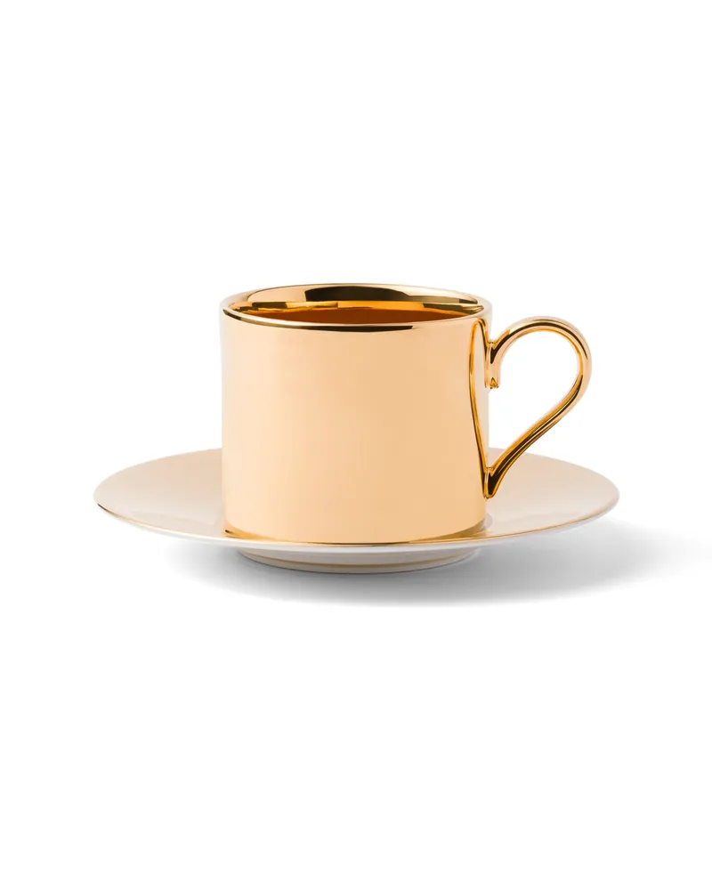 Prada Teetasse Aus Porzellan – Solid Gold, , Gold Gold