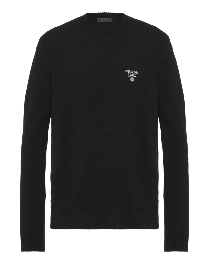 Prada Pullover Aus Kaschmir, Herren, Schwarz, Größe Schwarz