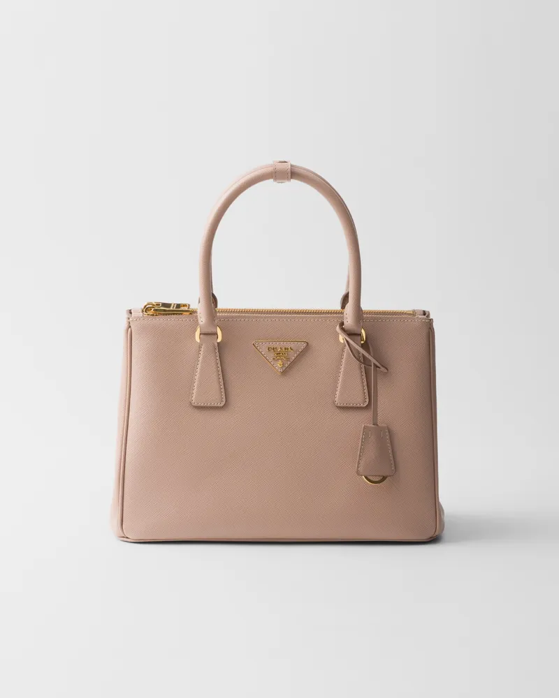 Prada Mittelgroße  Galleria Tasche aus Saffiano-Leder Puderrosa
