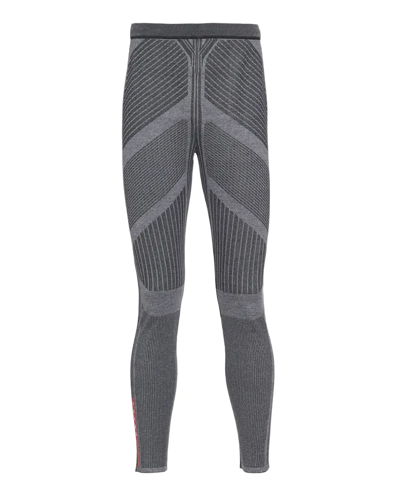 Prada Hose Aus Technischem Strickgewebe, Herren, Schiefergrau, Größe Schiefergrau