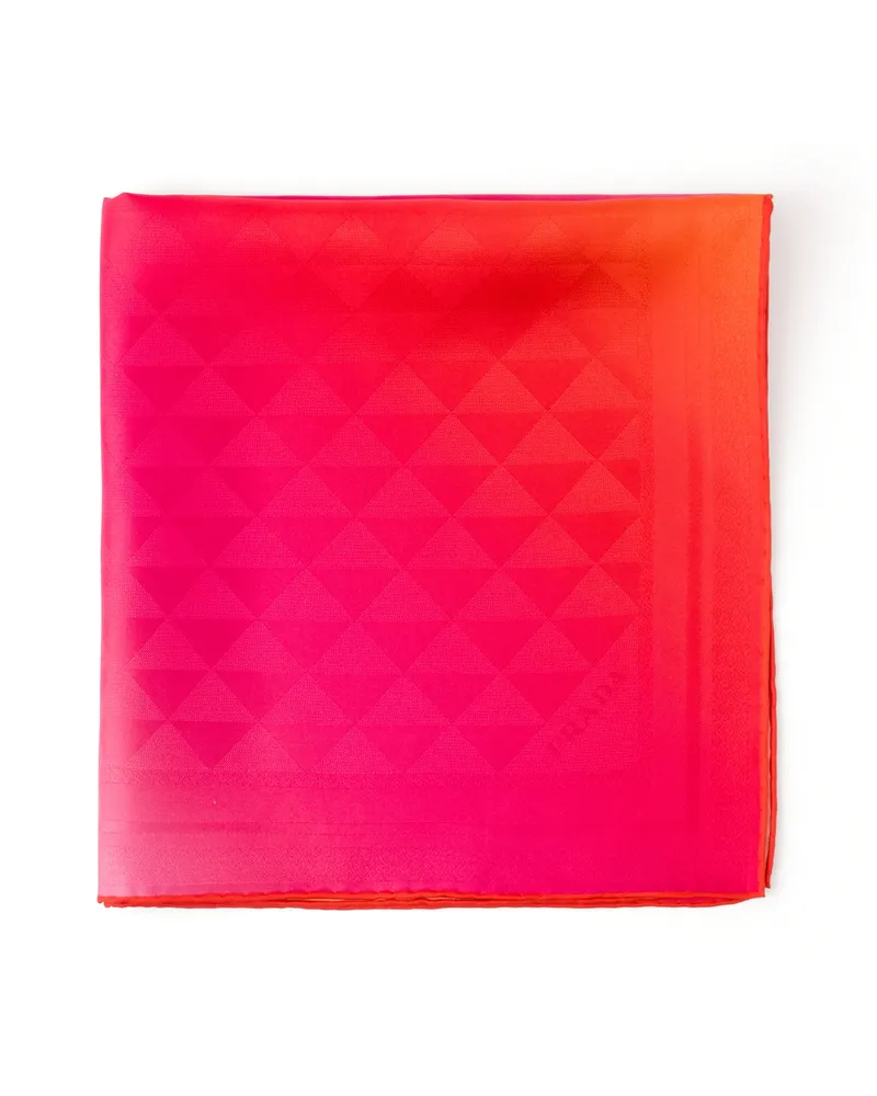 Prada Schal Aus Seidentwill Mit Print, 55 x 55, Damen, Fuchsia Fuchsia
