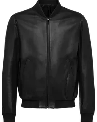 Prada Bomberjacke aus Nappaleder und Re-Nylon Schwarz