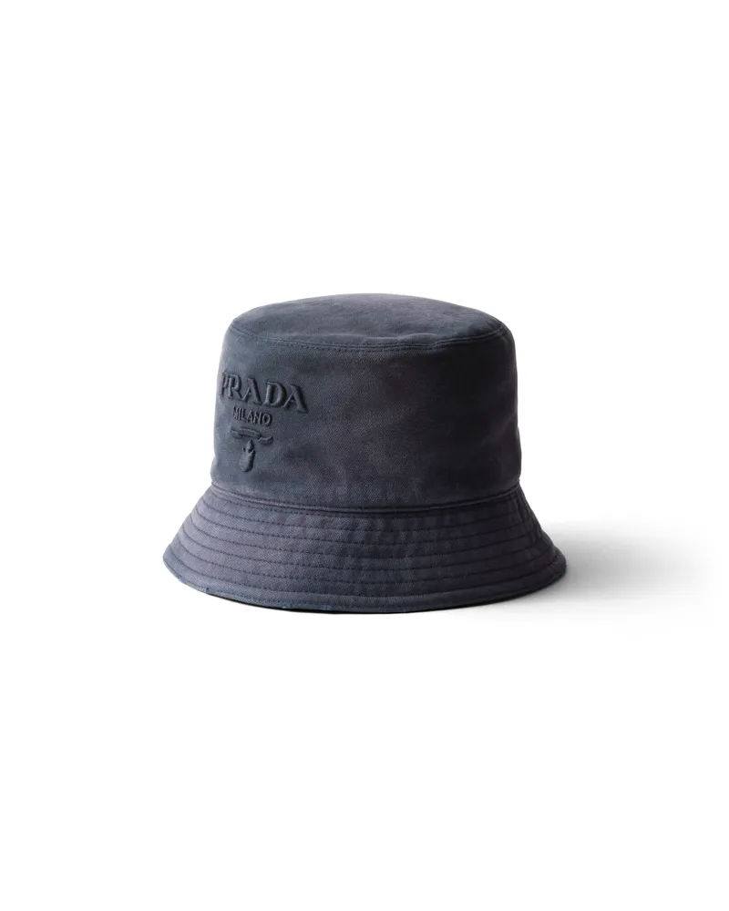 Prada Fischerhut Aus Canvas, Damen, Ostseeblau, Größe Ostseeblau