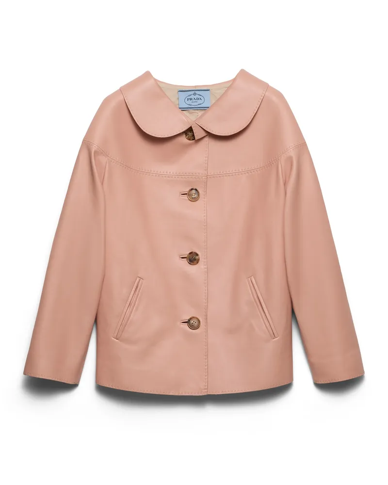 Prada Jacke Aus Nappa-leder, Damen, Aprikose, Größe Aprikose