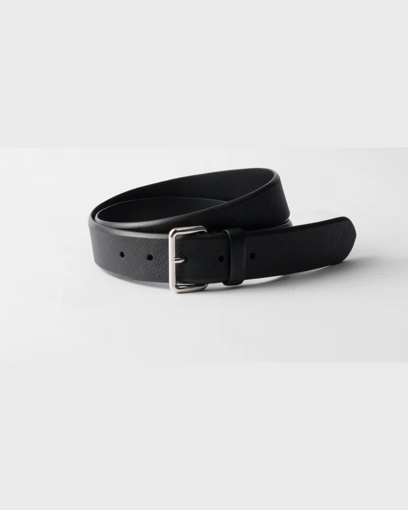 Prada Gürtel aus Saffiano Schwarz
