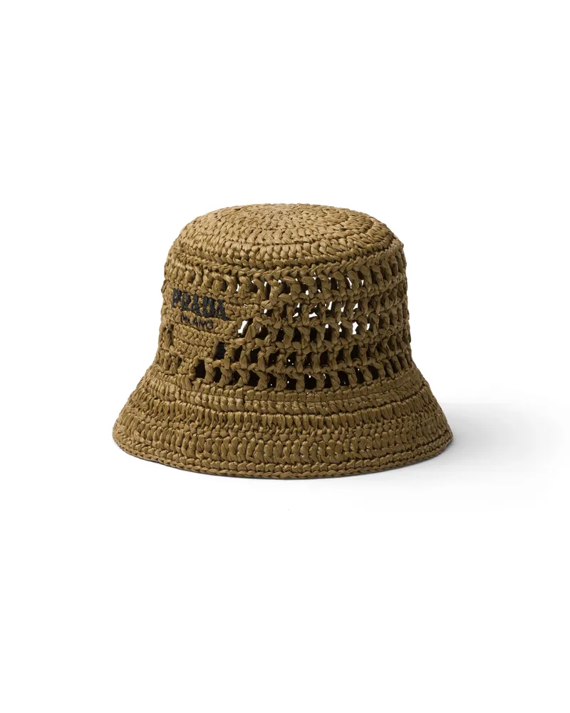 Prada Fischerhut Aus Webstoff, Damen, Olivgrün, Größe Olivgrün