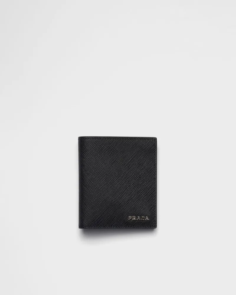 Prada Geldbörse aus Saffiano-Leder Schwarz
