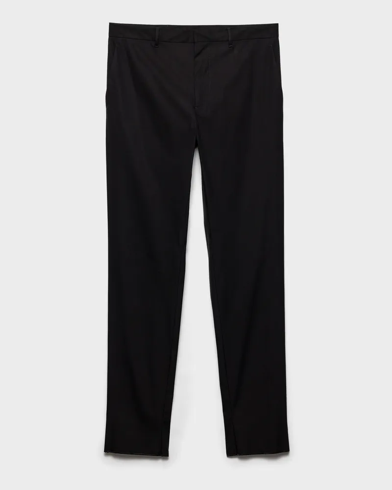 Prada Hose aus Stretch-Popeline Schwarz