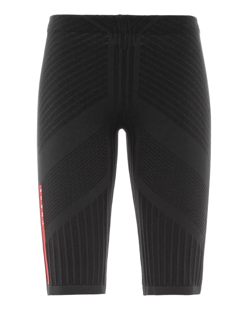Prada Biker-Shorts aus Tech Rec Re-Nylon-Piqué Schwarz