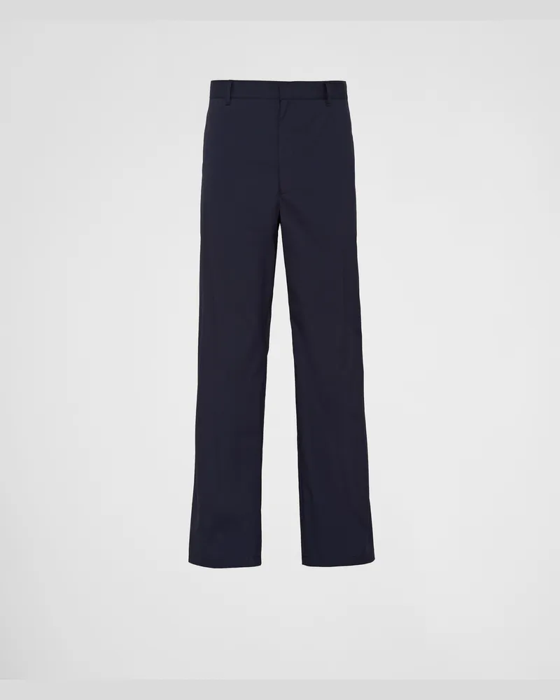 Prada Hose aus Stretch-Popeline Blau