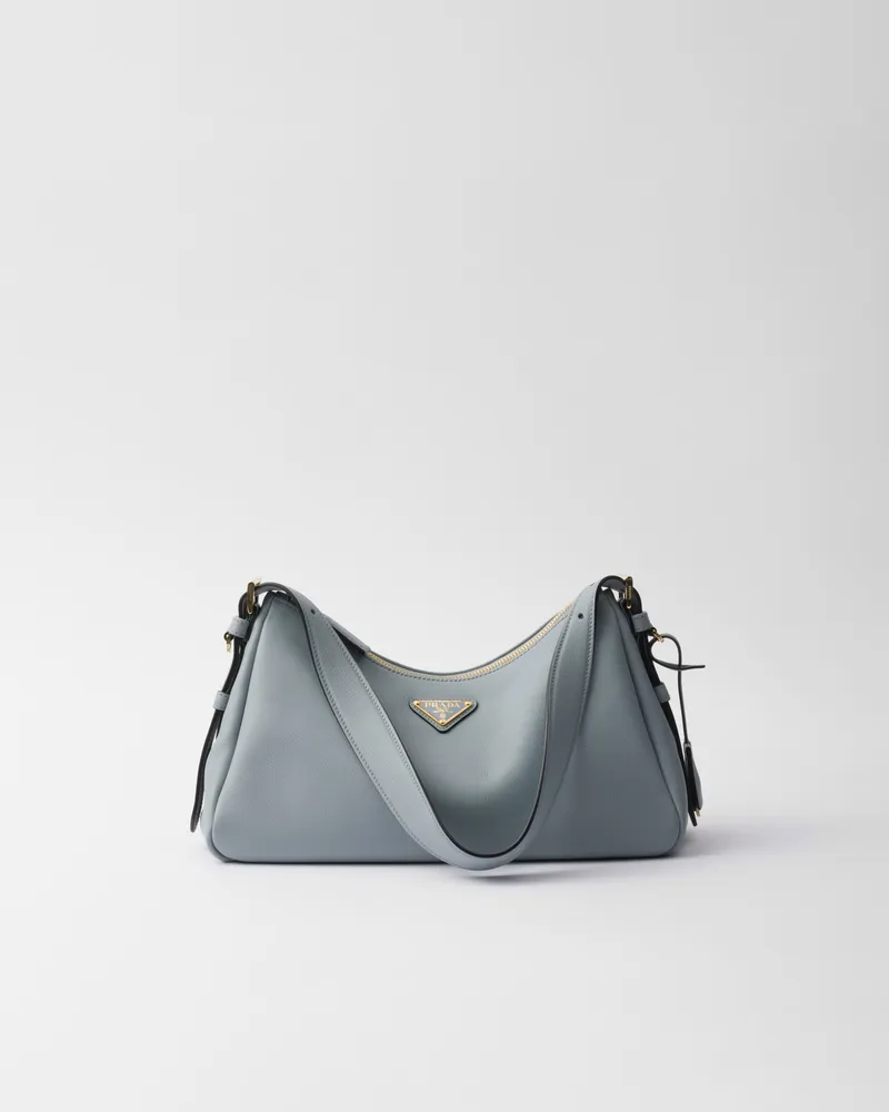 Prada Mittelgroße  Aimée Schultertasche aus Leder Opal