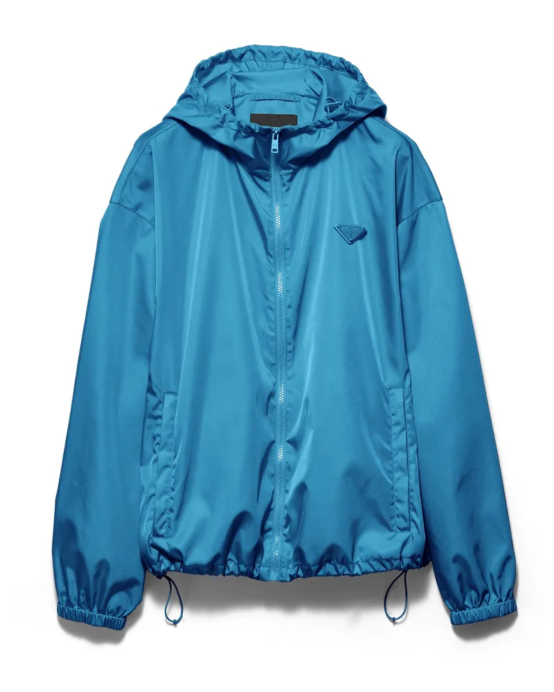 Prada Regenjacke Aus Re-nylon, , Hellblau, Größe Hellblau