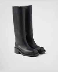 Prada Stiefel aus Leder Schwarz