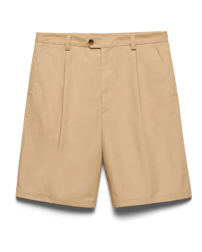 Prada Bermudas Aus Popeline, Herren, Wüstenbeige, Größe Wüstenbeige